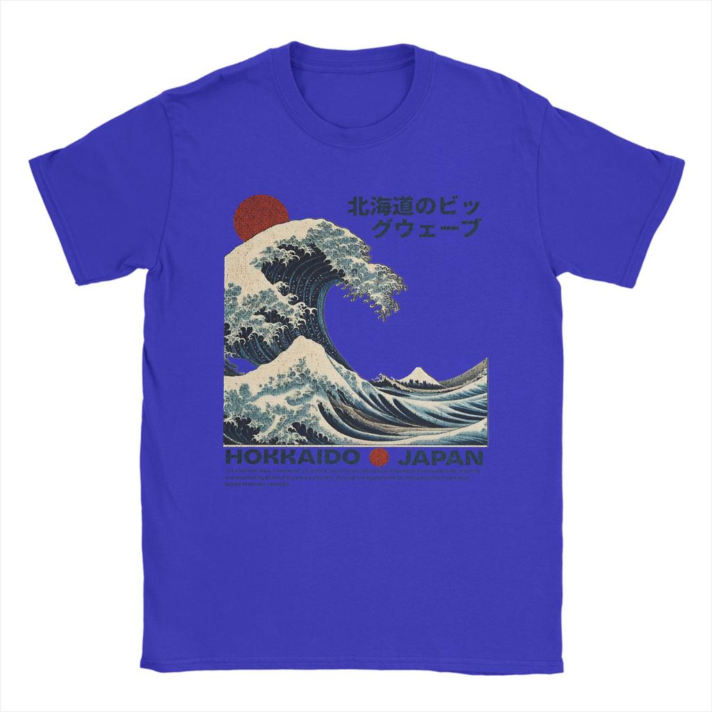 Kanagawa Wave The Great Wave Hokusai Japanese Art  Cotton TShirt For Unisexs Summer  Awesome TShirts Tees Oversized Cheap Tops