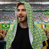 Football Print Cooling Hoodie Towel Sun Protection Ice Towel Summer Quick Dry Breathable Sports Party Head Wrap Shawl