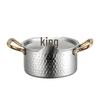 Japanese Style 304 Stainless Steel Single Serve Hot Pot with Lid