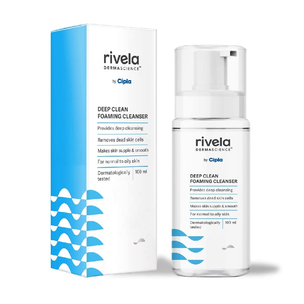 Rivela Dermascience Deep Clean Schäumender Gesichtsreiniger 100 ml 3er-Pack Für glatte, geschmeidige Haut