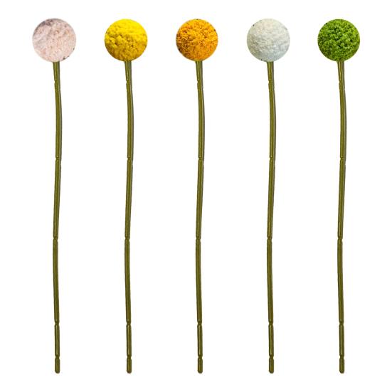 Yousheng Artificial Flower Ball Realistic UV Resistant Fake Chrysanthemums Ball Wedding Party Indoor Outdoor Table Centerpiece Faux Dandelion