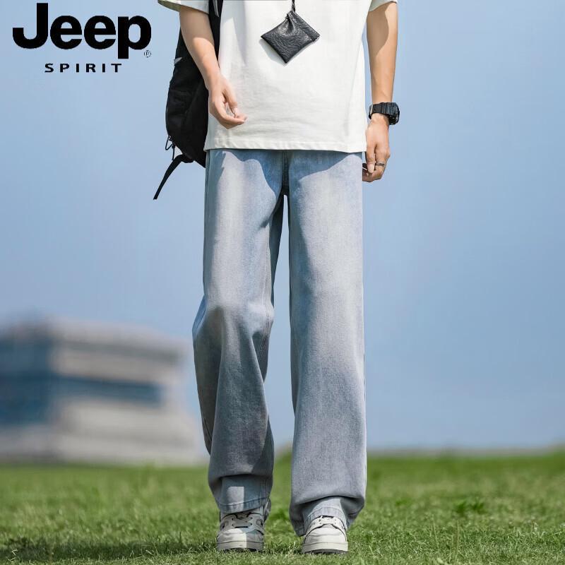 JEEP SPIRIT Men s Loose Straight Fit Summer Jeans 2XL