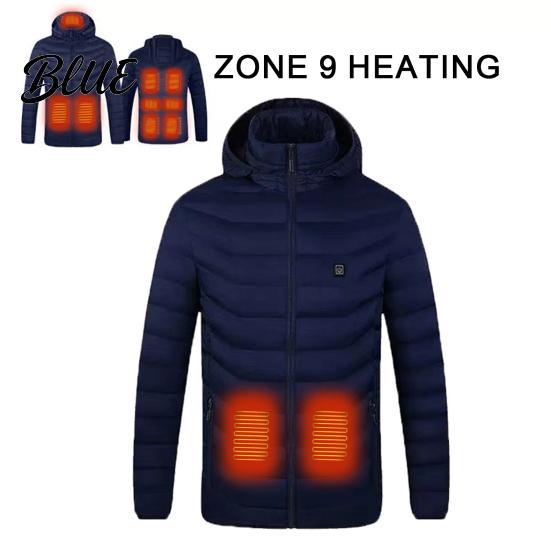 Adult Heated Clothing Blocks Hooded USB Power Heating Coat Winter Electric Supply 9 Padded Even