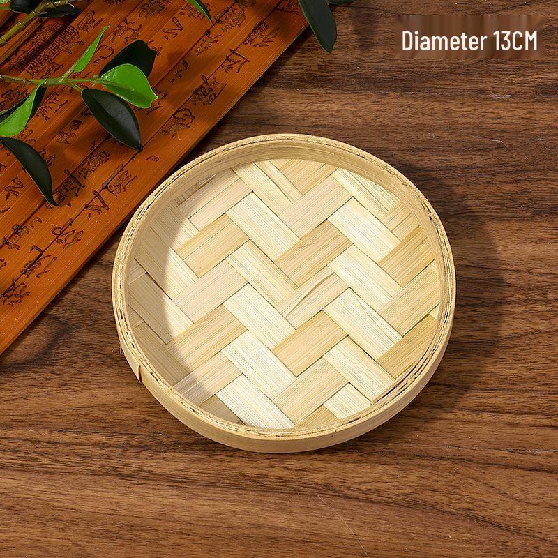 DIY Bamboo Weaving Kit: Small Round Winnowing Basket for Children's Creative Projects and Kindergarten Activities
