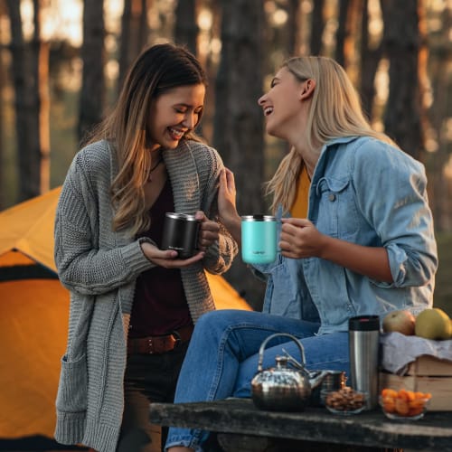 HAUSHOF Stainless Steel Vacuum Insulated Coffee Mug with Lid, 300ml Capacity, Double Walled, Keeps Hot or Cold, Portable Tumbler, Convenience Store Mu