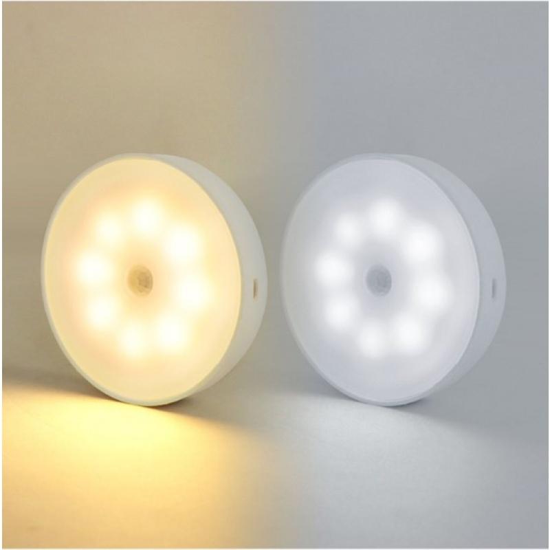 Rechargeable LED Motion Sensor Night Light USB Sensor LED Night Light Wireless Energy Saving LED Induction Lamp for Home