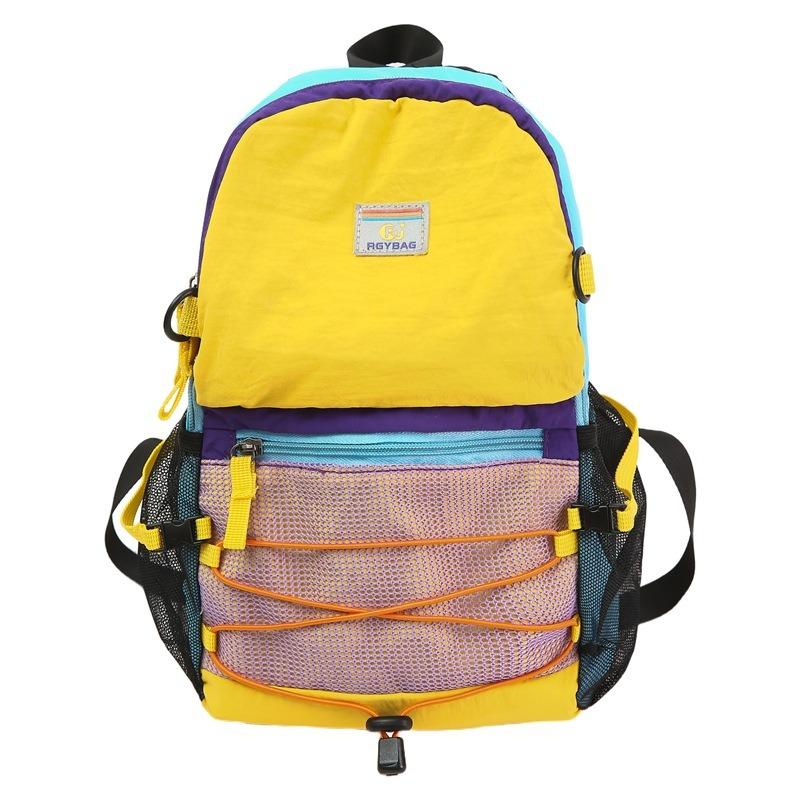 Outdoor Lightweight Travel Backpack New Contrasting Color Versatile Student Schoolbag Travel Backpack