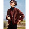 Women's Ankara Red Faux Fur Winter Coat
