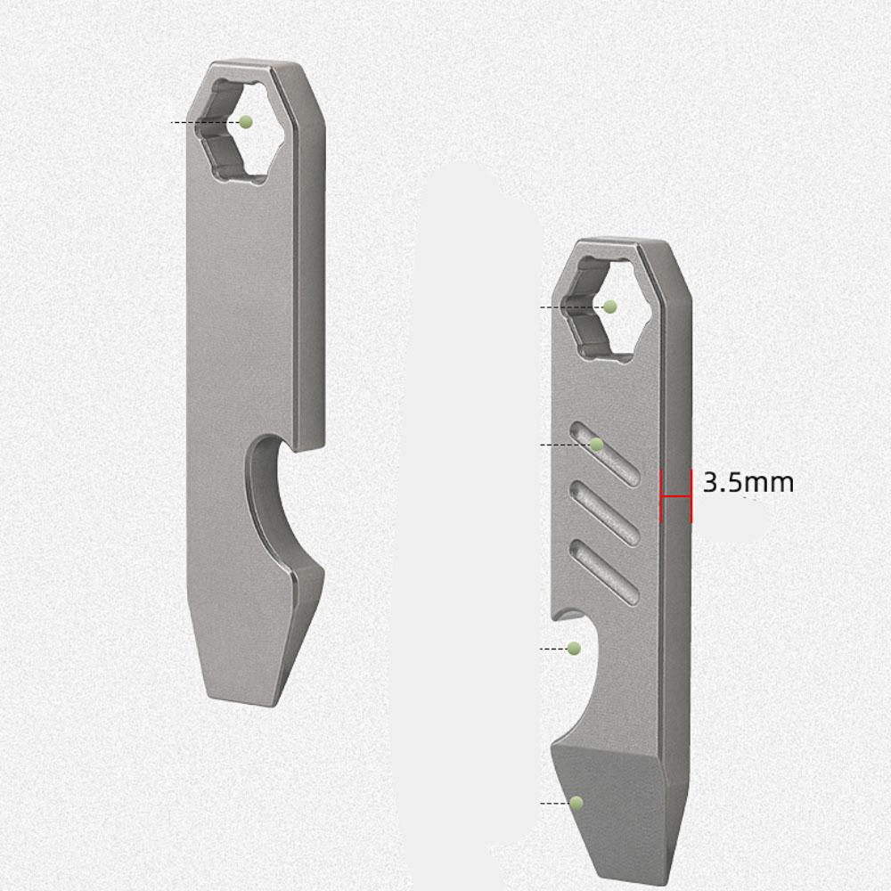 TC4 Titanium Alloy Multitool Mini Crowbar Bottle Opener Hex Wrench EDC Outdoor Camping Survival Gear Small Tool