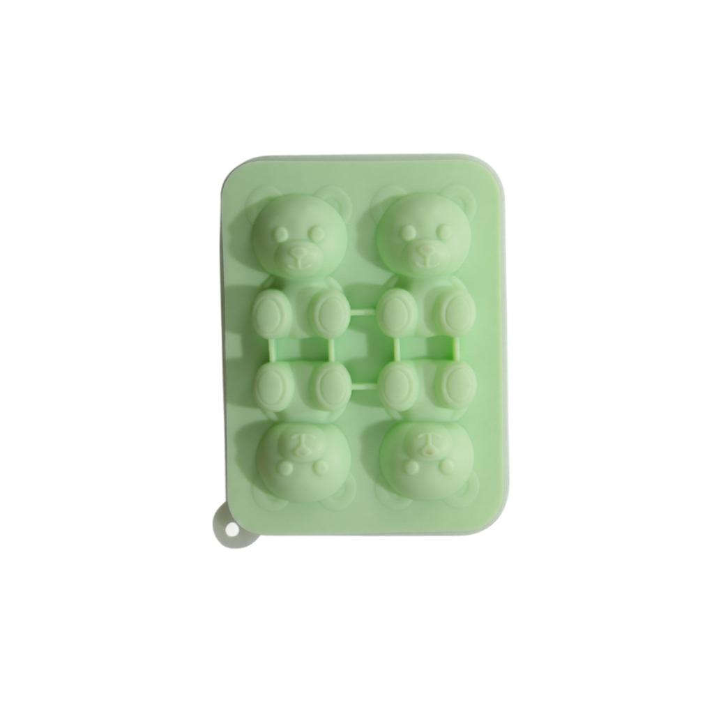 Bear Shaped Ice Cube Tray Food Grade Silicone Mold Flexible Non Toxic Reusable Ice Maker for Kitchen Bar Party Use