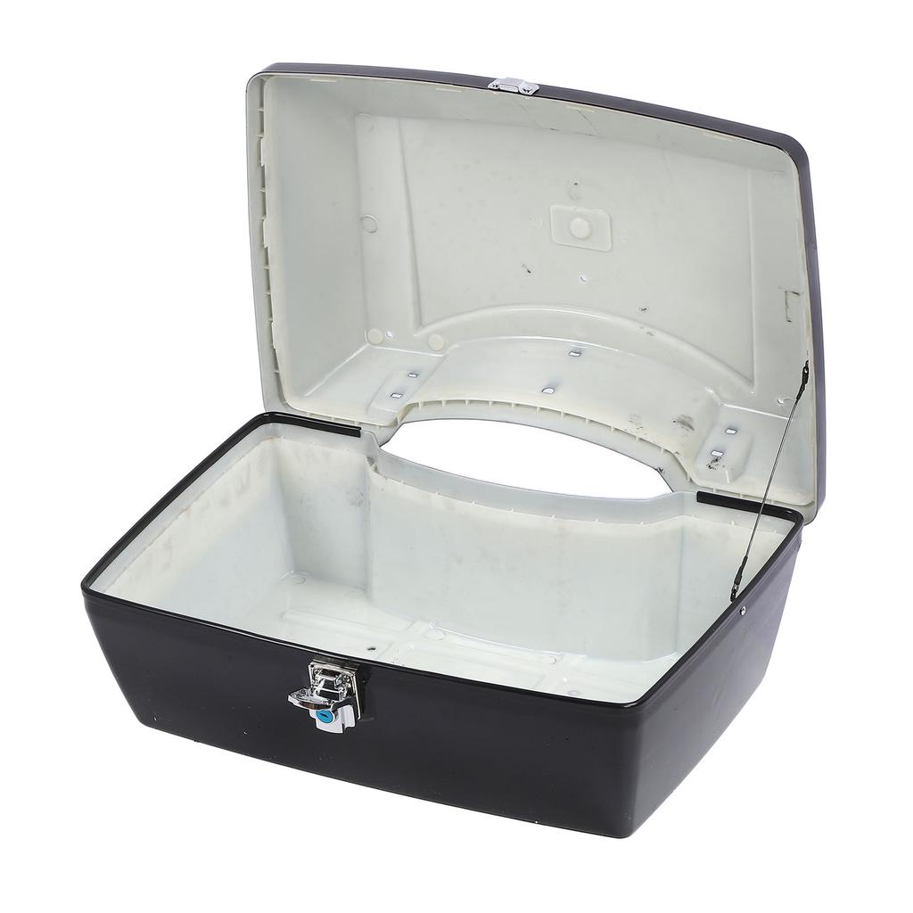 Motorcycle Rear Case 48L Universal Water Resistant with Lock Backrest Cushion Trunk Tail Luggage