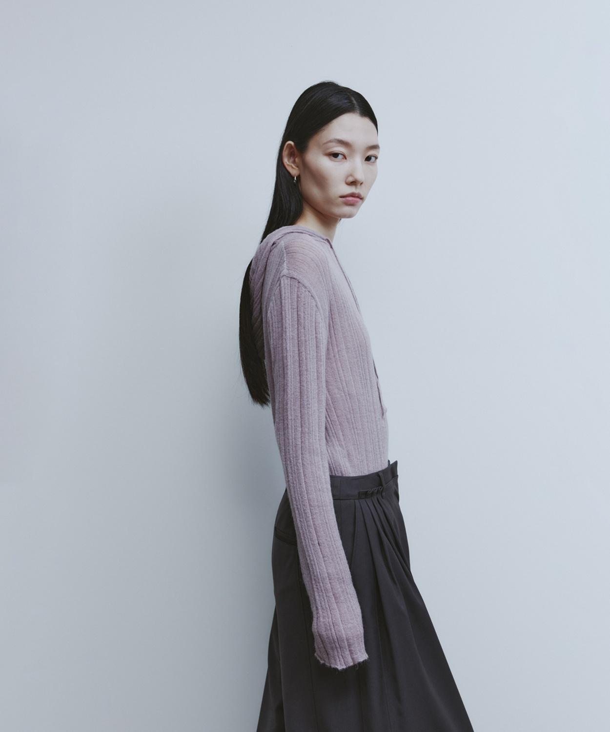Youth Hooded Knit Top – Lavender S