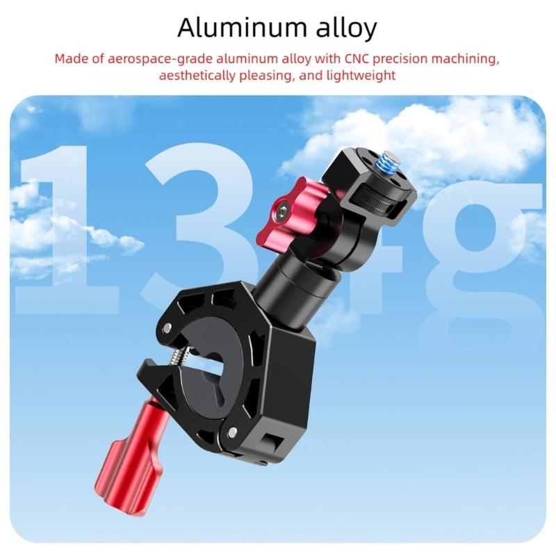 Quick Release Action Camera Handlebar Mount With 360 Adjustable Rotation Aluminum Alloy Clamp For Bikes Motorcycles