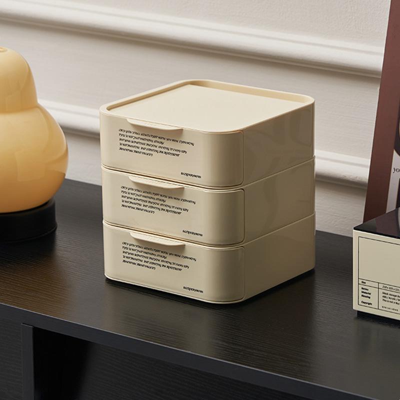 1pc Desktop Storage Drawer Tea Table Stackable Storage Box Coffee Capsule Organizer Box Cosmetics Organizer Plastic Mini Drawer
