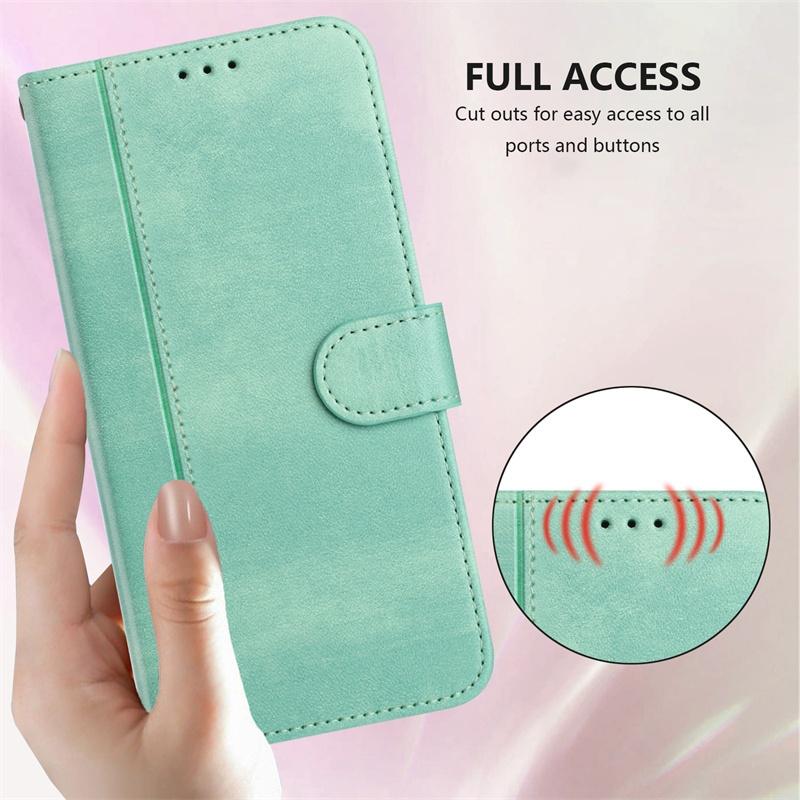 Casing For Realme C11 2021 C12 C15 C17 C20 C21 C21Y C25 C25S C30 C30S C55 4G Leather Wallet Pocket Card Slots Flip Case Cover