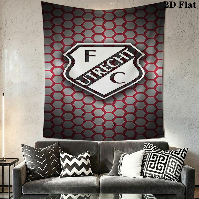 FC Utrecht Wall Hanging Printed Fabric Blanket Decorative Tapestries for Bedroom Living Room Home Decor