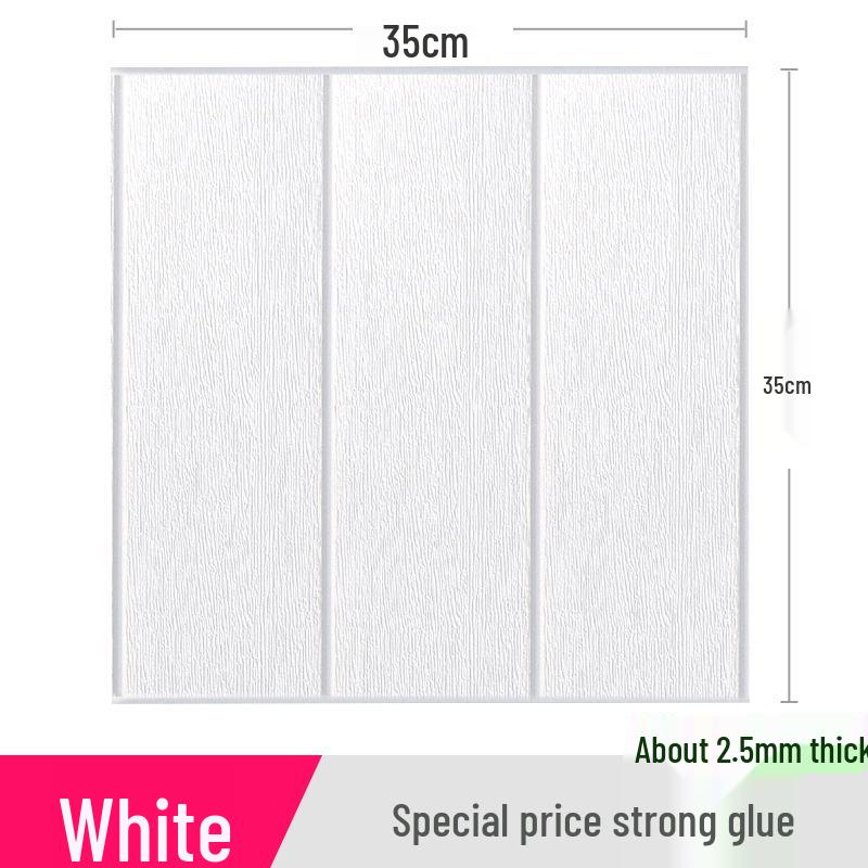 3D Anti-Collision Self-Adhesive Wall Sticker, 35x38cm – Waterproof, Moisture-Proof, and Soft Decorative Wallpaper
