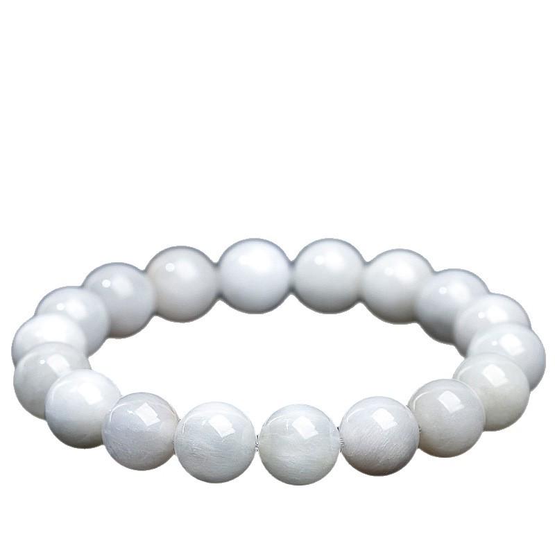 Hongxirui Crystal White Rabbit Hair Rutilated Quartz Bead Bracelet