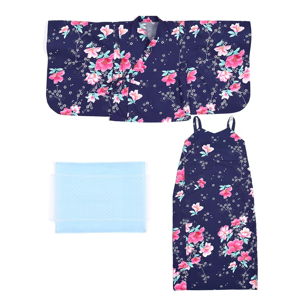 COLORFUL CANDY STYLE Yukata Sweet Pea Navy for Perfect for Fireworks Festivals and Summer NB700110 Set, 110cm, Blue, Girls, Festivals,