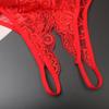 Sexy Lingerie Women's Panties Crotch Opening Transparent G-strings Thongs Solid Bowknot Underwear for Women Lace Pantys