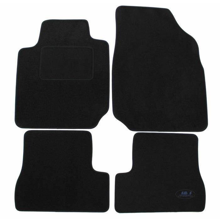 J&amp;J AUTOMOTIVE | Tapis De Sol Noir Velours Sur Mesure Pour Nissan Micra K12 2003-2009