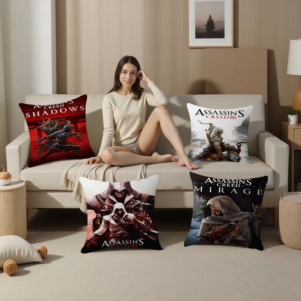 Fine Glasses Unisex Game A-Assassins Creed S-Shadows Cushion Cover Inches Farmhouse Decor Home Throw Pillow Covers For Couch Decorations
