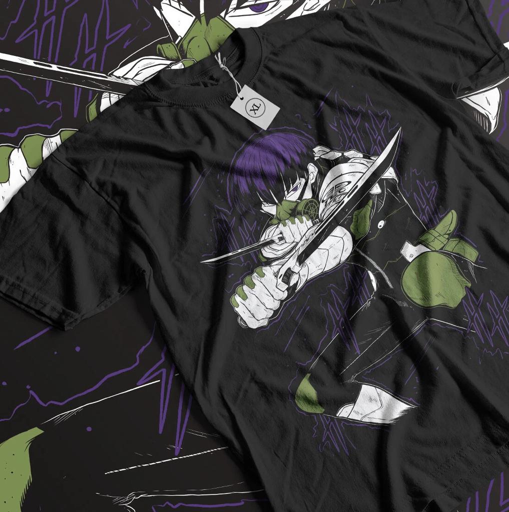 Anime Kaiju No 8 Soshiro Hoshina Battle Graphic Black TShirt All Size