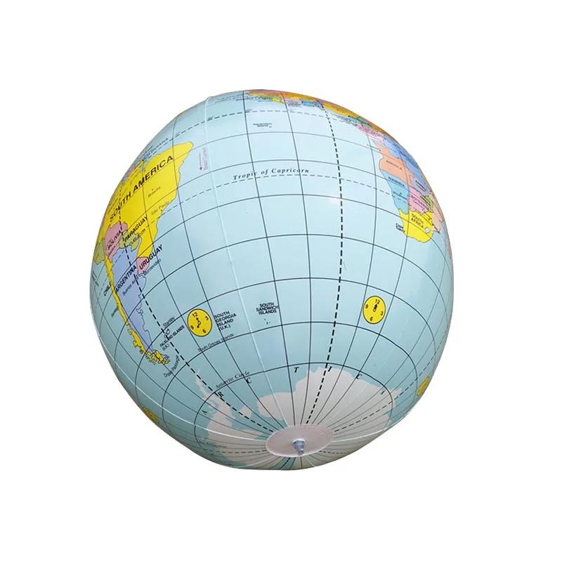 Globo Gonfiabile Grande 90cm 3D Mappa Inglese Palla Bambino Geografia Illuminazione Ausilio Didattico Aula&Oggetto Interattivo Genitore-Figlio