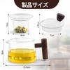 FGIUKC Heat-Resistant Glass Teapot, 500ml, with Wooden Handle, Transparent Glass Teapot with Strainer, Suitable for Green Tea, Black Tea, Fruit Tea,