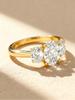 925 Sterling Silver Simple Classic Shiny Triple Oval Zircon Ring For Women Engagement Wedding Luxury High Quality Fine Jewelry