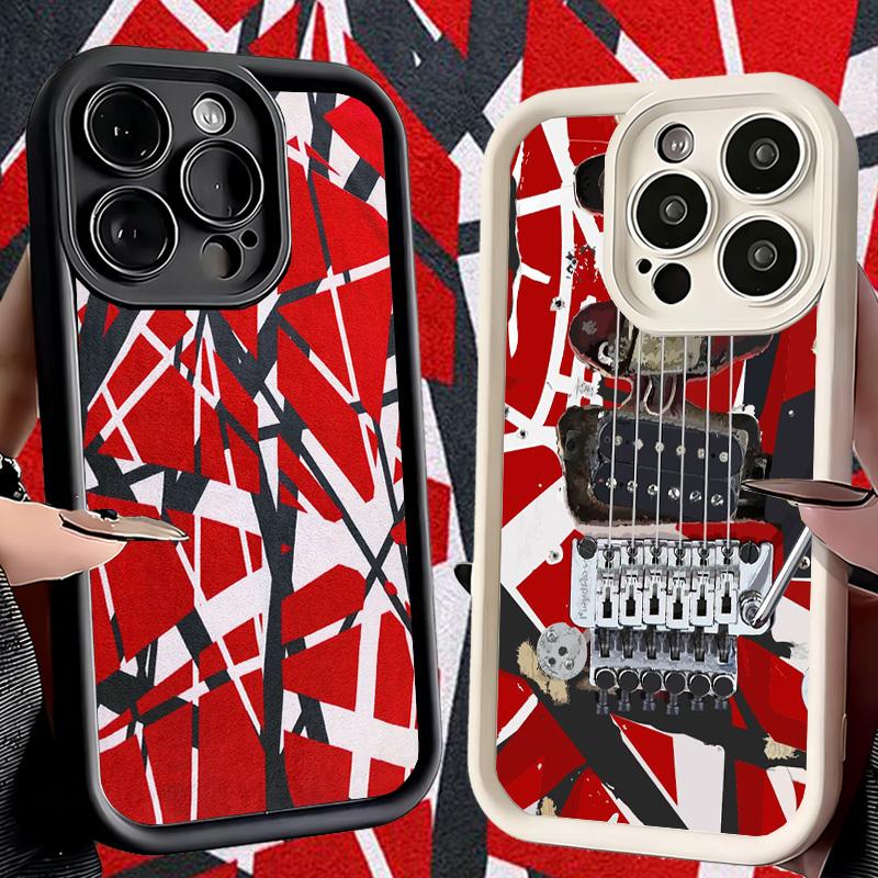 Phone Case for iPhone 17 Air 16E 15 16 Pro Max Eddie Van Halen Graphic Guitar Cover 14 Plus 13 12 Mini Soft Shell Silicone Funda