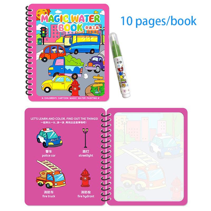 

Детская многоразовая книжка-раскраска Монтессори, волшебная книга для рисования водой, игрушки для рисования, сенсорные игрушки для раннего образования для детей