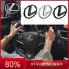 2026 Autocollants Intérieurs Chauds Autocollant Badge Central de Volant de Voiture Couvercle Garniture Décoration Accessoires Auto Pour CT200H ES350 GX46