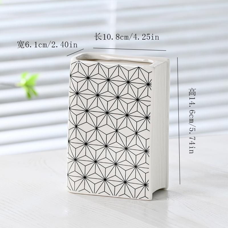 

Креативная керамическая ваза в форме книги, тюльпан, гидропонная ваза, горшечное растение, комната, обеденный стол, контейнер для цветочной композиции