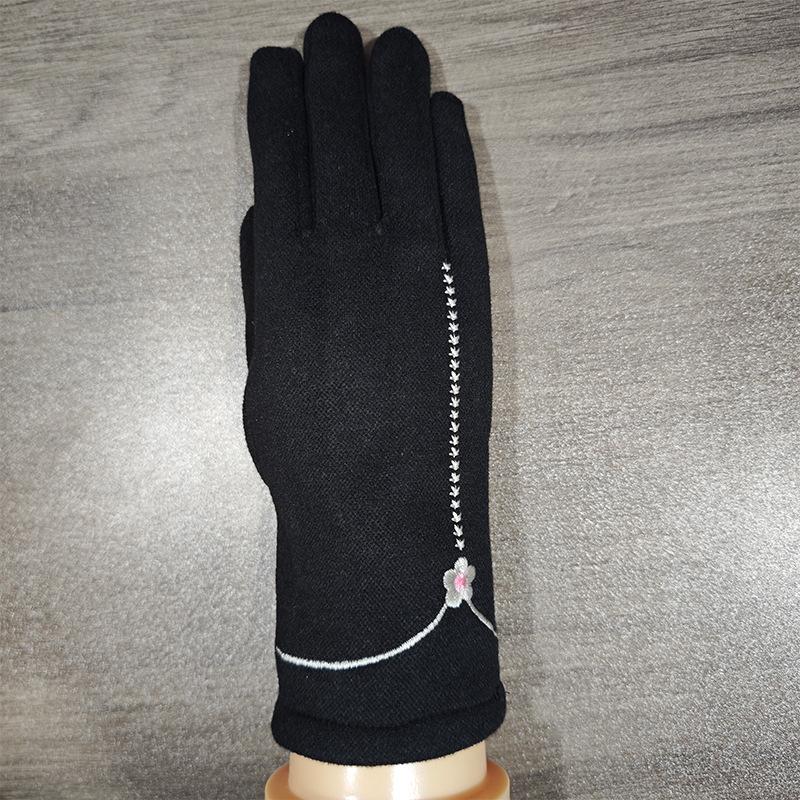 

Модные сенсорные флисовые перчатки на осень-зиму для женщин, ветрозащитные и теплые One Size чёрный