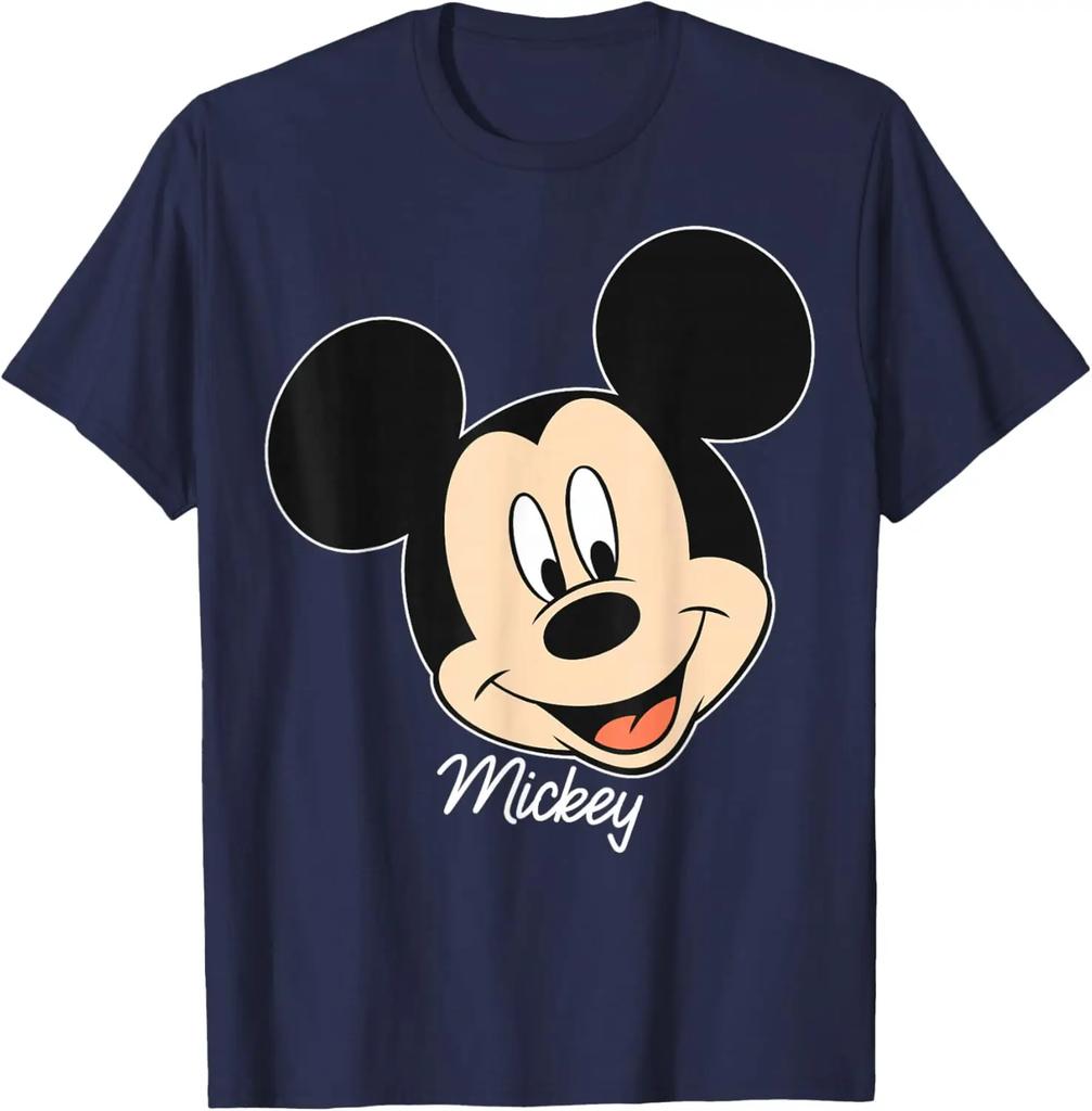 Hot Fashion Mickey and Friends Mickey Mouse Big Face T-Shirt S-4XL Four Seasons Gift Unisex