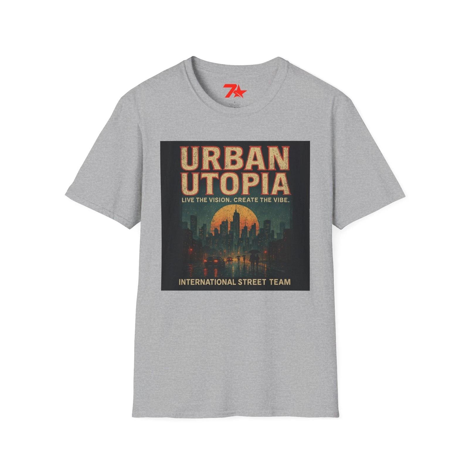 Urban Utopia Graphic Tee, Street wear Shirt, Create the Vibe Top, 3XL