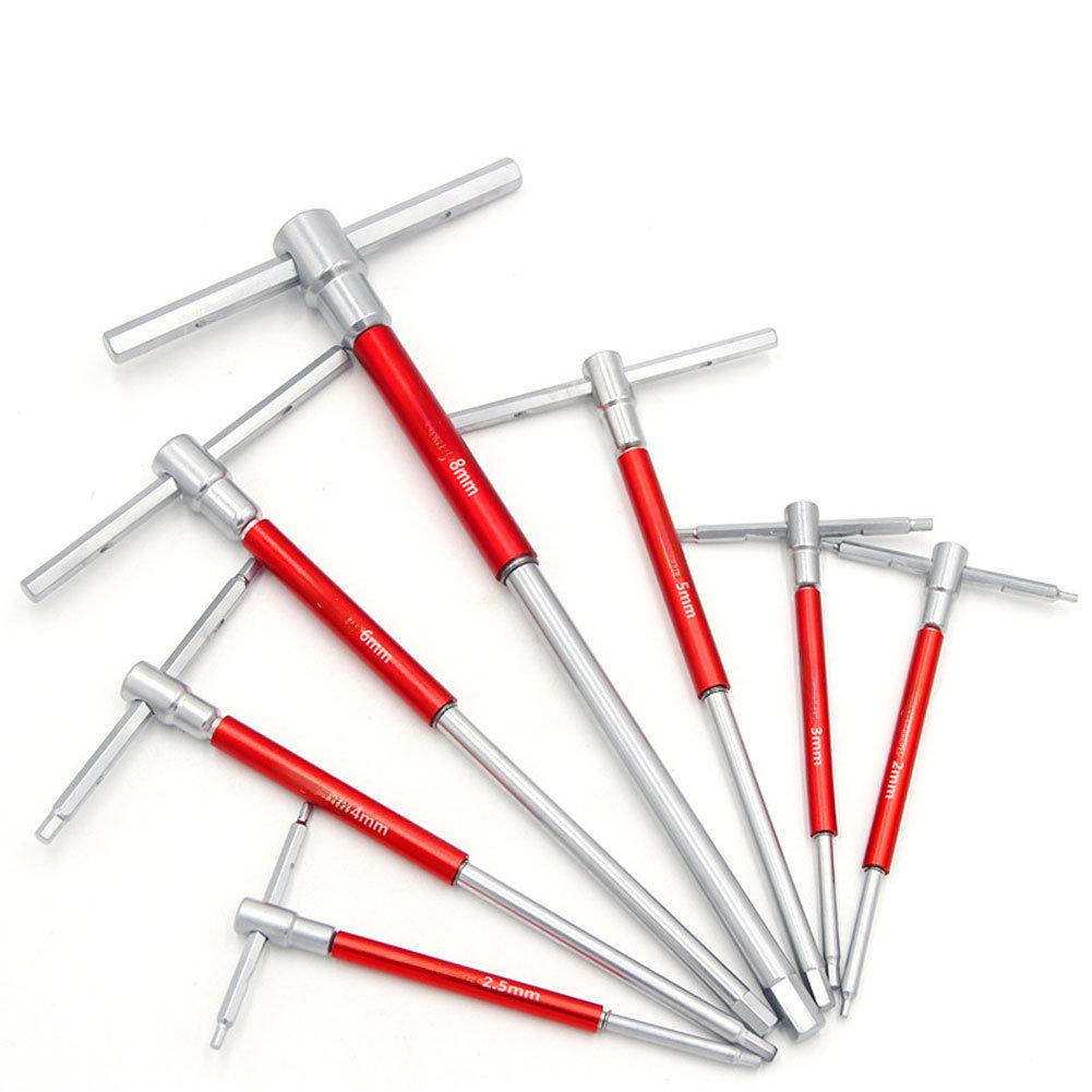 Extended T-Socket Wrench Screwdriver T Type Hex Spanner 2-10mm Chromium Vanadium Steel For Mechanical Repair Hand Tool