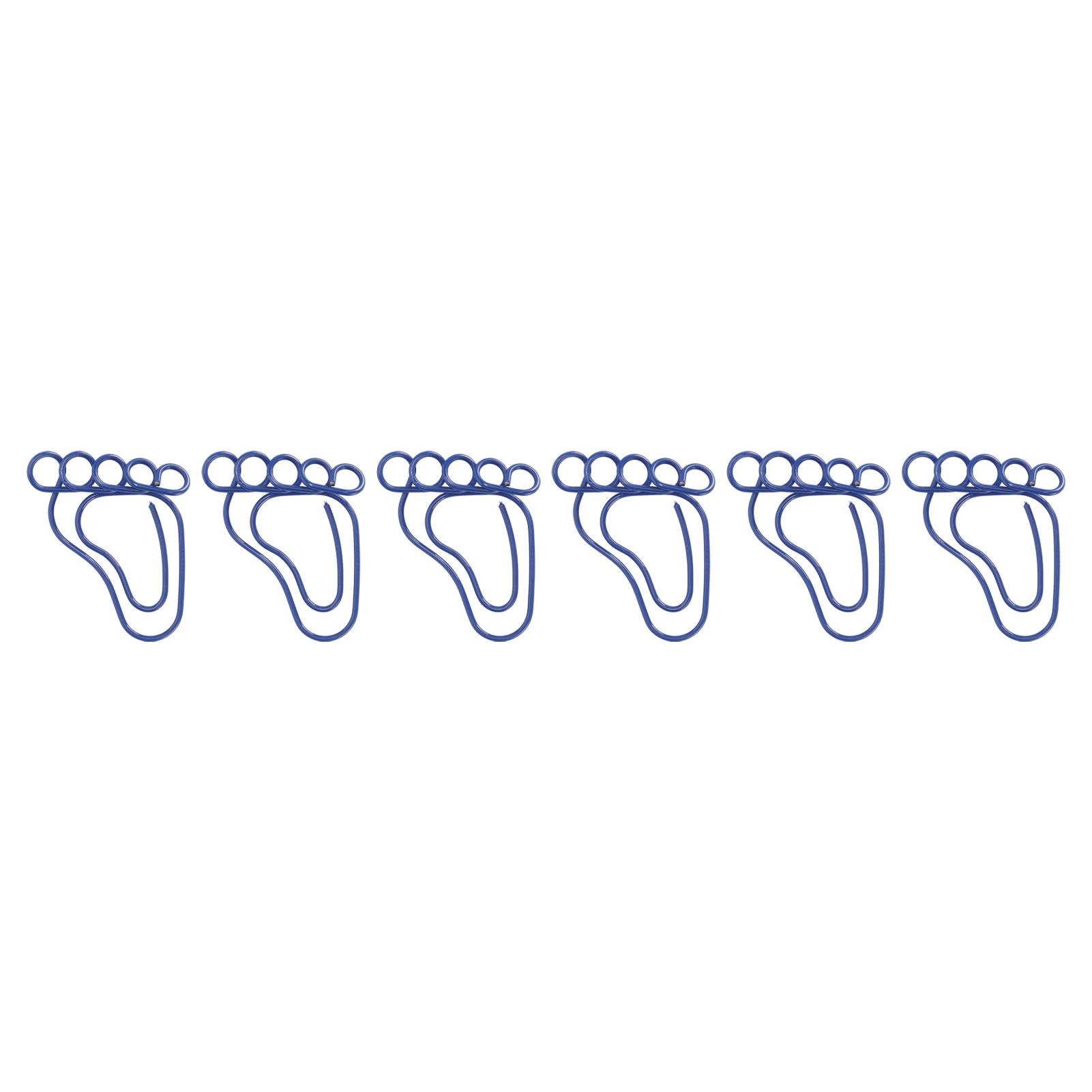 

100PCS Foot Shape Paper Clips Slip Resistant Colorfast Cute Appearance Portable for School Family