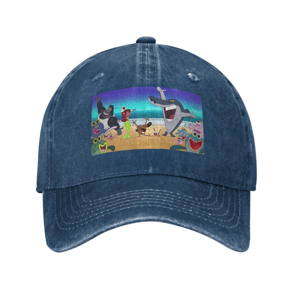 Unisex Baseball Hats Zig & Sharko Cartoons Kid Denim Fabric Streetwear Baseball Caps Hip Hop Cap Casquette