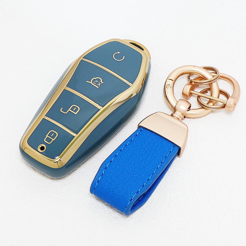 For Byd Song Pro Max Yuan Dolphin E2 Han Ev Tang Dm Qin Plus Car Key Cover Case Holder Shell Protector Auto Keyless Accessories