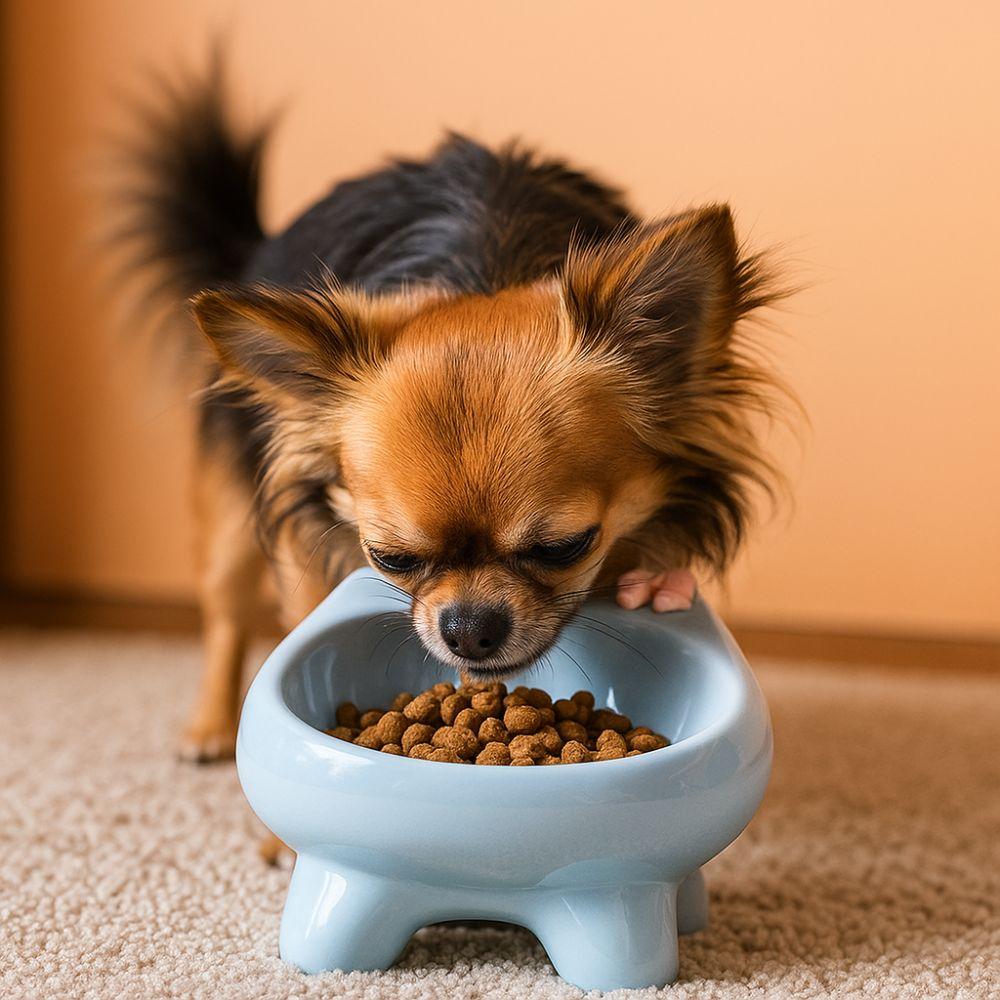 Bow-Tie High-Leg Cat Bowls Large-Diameter Neck Protection Ceramic Pet Bowls Cute Anti-Slip Cat Water Bowl for Cats and Dogs