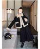 2025 Winter Women's French Chic Black Corduroy Lambswool Coat – Petite Eco-friendly Fur Plush Top