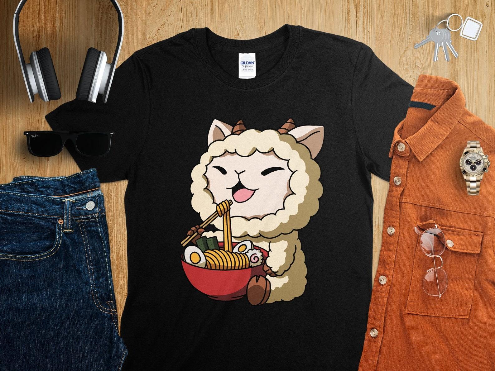 Kawaii Anime Year of the Sheep Asian Noodles Japanese Ramen Shirt, Anime Shirt, Ramen T-Shirt, Japan Art S