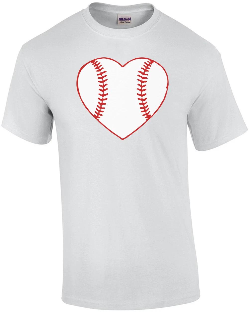 I love baseball - baseball heart t-shirt 3XL
