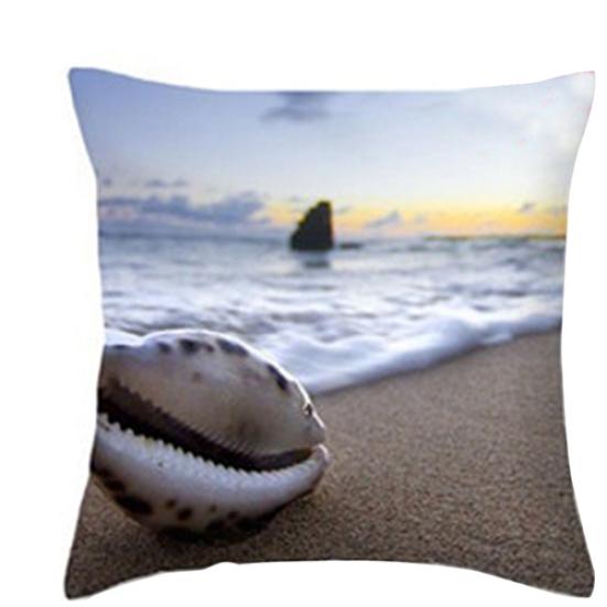 Boho Geometric Beach Painting Living Room Sofa Linen Cushion Cover Pillow Case