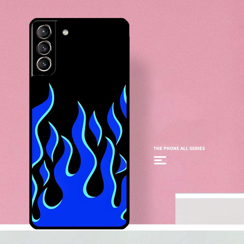 Blue Red Flame Fire Phone Case For Samsung Galaxy S26 S23 Ultra S20 S21 S22 S24 S25 Plus S10 S25 FE Cover Coque