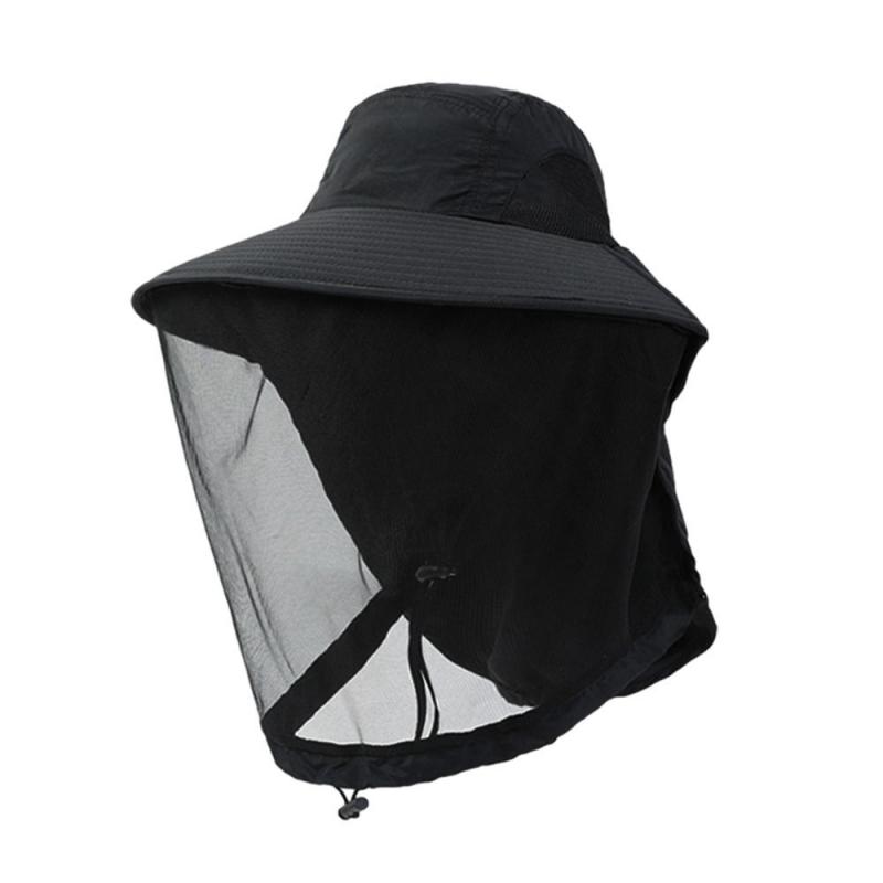 Fashion Unisex Foldable Mosquito Hat With Hidden Net Mesh Repellent Insect Bee Protection Casual Outdoor Sunscreen Fishing Cap