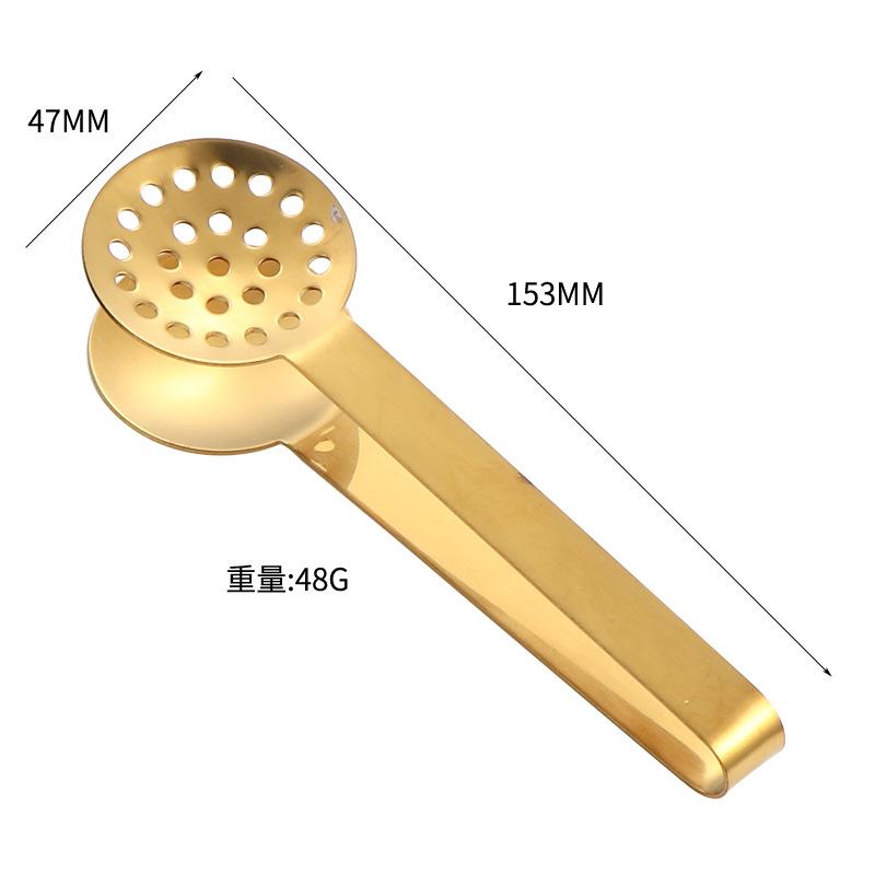 Tea Bag Squeezing Pliers, Stainless Steel Circular Tea Pliers, Kitchen and Bar Tools, Practical In Gold, Silver and Black Colors