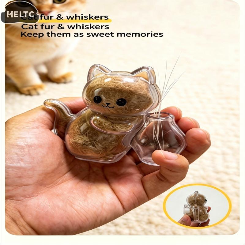 Clear Cute Pet Fur StoragePet Fur Storage Refrigerator Magnet Transparent AcrylicPet Cat Fur Whisker Memory Capsule Refrigerator